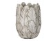 Cementový obal na květináč/ váza s peříčky Lify - Ø15*21 cm Clayre & Eef