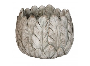 Cementový obal na květináč s peříčky Lify - Ø19*16 cm