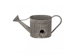 Dekorační plechová konev ve tvaru budky s ptáčkem - 39*18*16 cm