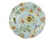 Modrý porcelánový dezertní talíř s květy Flower Ori - Ø 20*2 cm Clayre & Eef