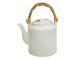 Bílá porcelánová konvice na čaj Nia - Ø 13*23 cm / 1500 ml Clayre & Eef