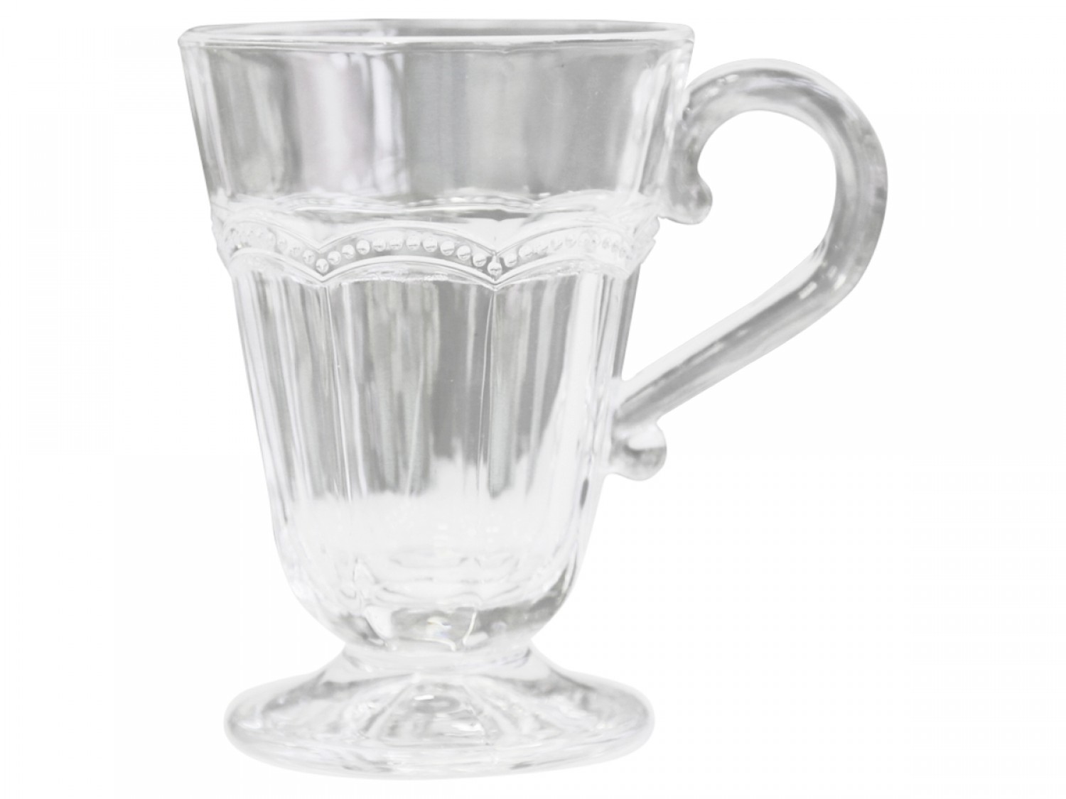 Sklenička s uchem na noze Antoinette 0,2l - Ø8*11 cm Chic Antique Sklenička s uchem na noze Antoinette 0,2l - Ø8*11 cm Chic Antique