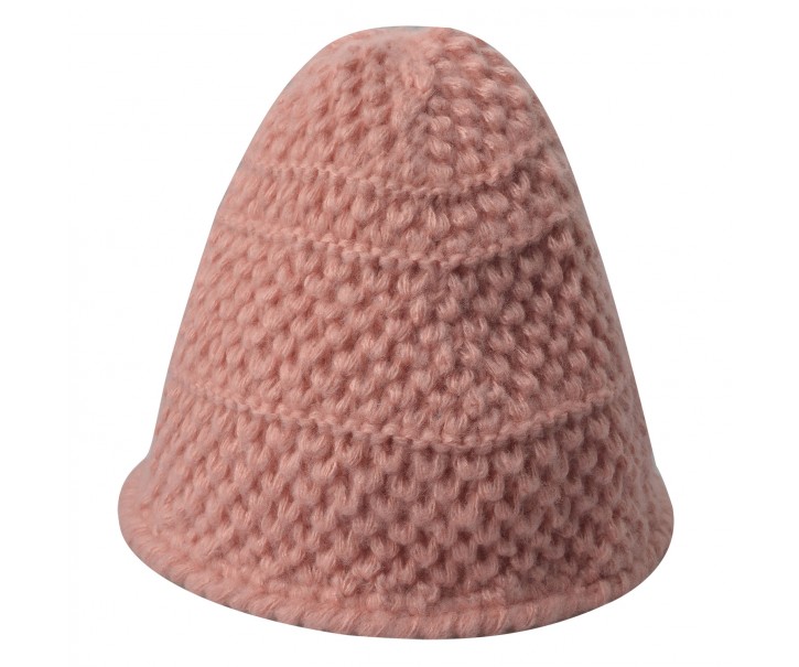 Růžová pletená zimní čepice - 20 cm Clayre & Eef