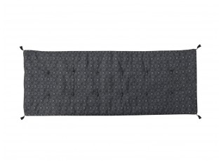 Tmavě květovaný podsedák s výplní na lavici se střapci Mip - 180*70 cm