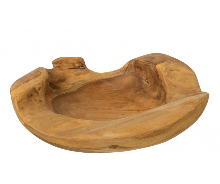 Servírovací mísa v přírodním tvaru z teakového dřeva Igor - 40*39*10 cm J-Line by Jolipa