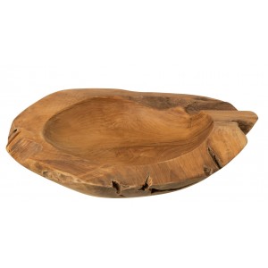 Servírovací mísa v přírodním tvaru z teakového dřeva Igor - 43*46*8 cm