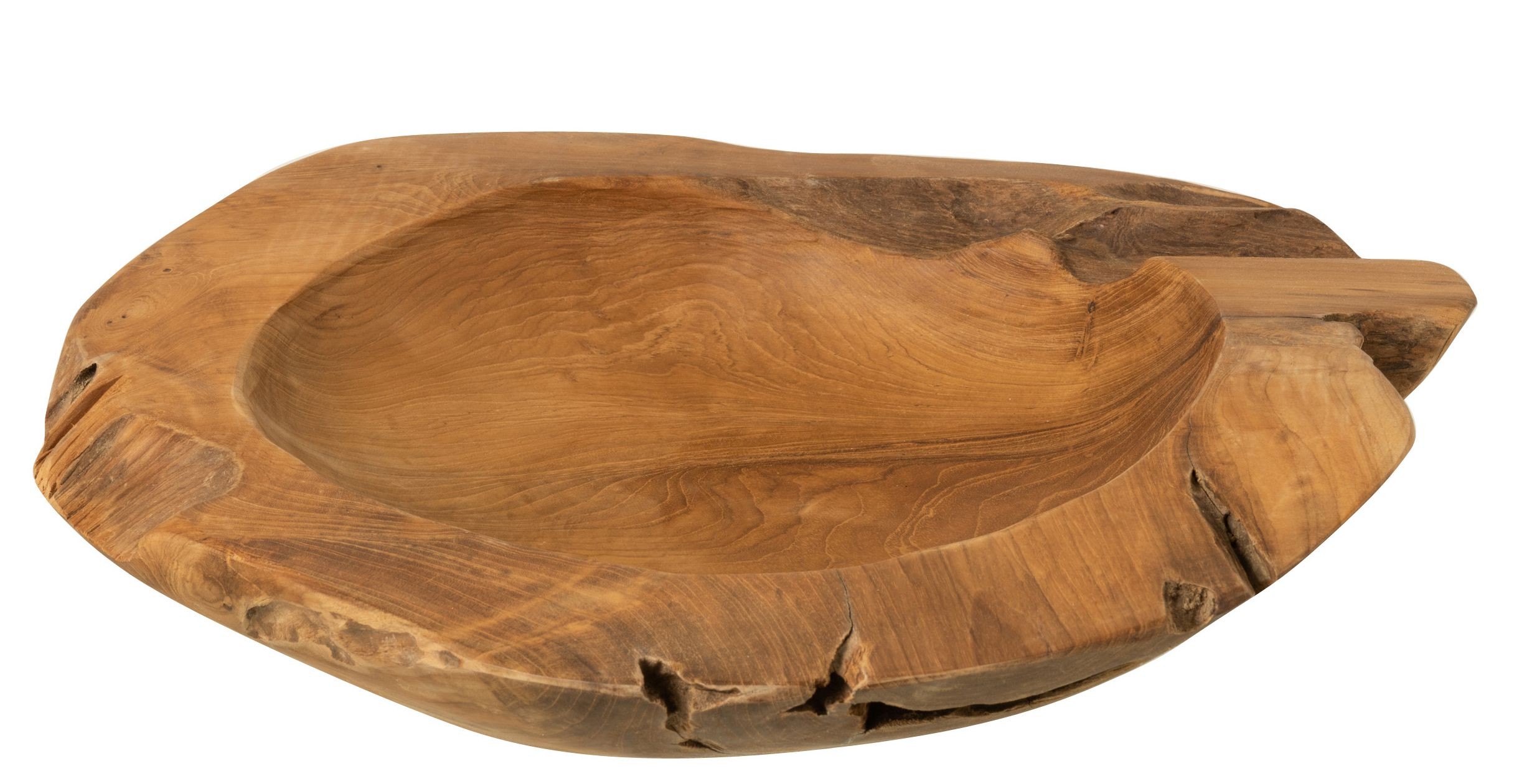 Servírovací mísa v přírodním tvaru z teakového dřeva Igor - 43*46*8 cm