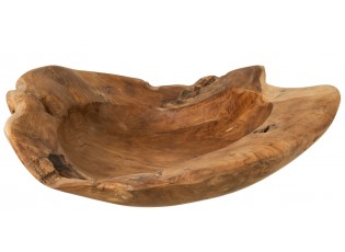 Servírovací mísa v přírodním tvaru z teakového dřeva Igor - 57*52*10 cm