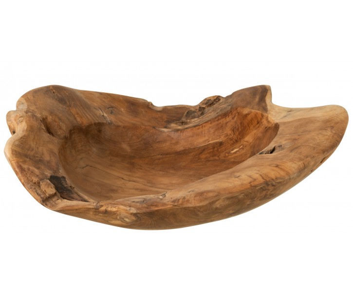 Servírovací mísa v přírodním tvaru z teakového dřeva Igor - 57*52*10 cm J-Line by Jolipa