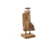 Dřevěný svícen v přírodním tvaru z teakového dřeva Trun S - 15*15*35 cm J-Line by Jolipa