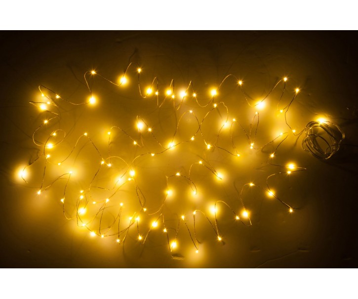 Drát s vánočními led světýlky - teplá bílá - 9*9*10,5 cm J-Line by Jolipa