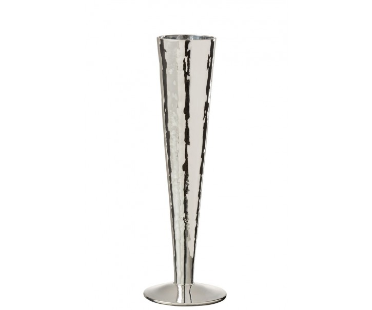 Stříbrná sklenička na šampaňské Oil transparent - Ø 7*23 cm J-Line by Jolipa