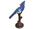 Stolní lampa Tiffany Blue Parrot - 15*12*33 cm E14/max 1*25W Clayre & Eef