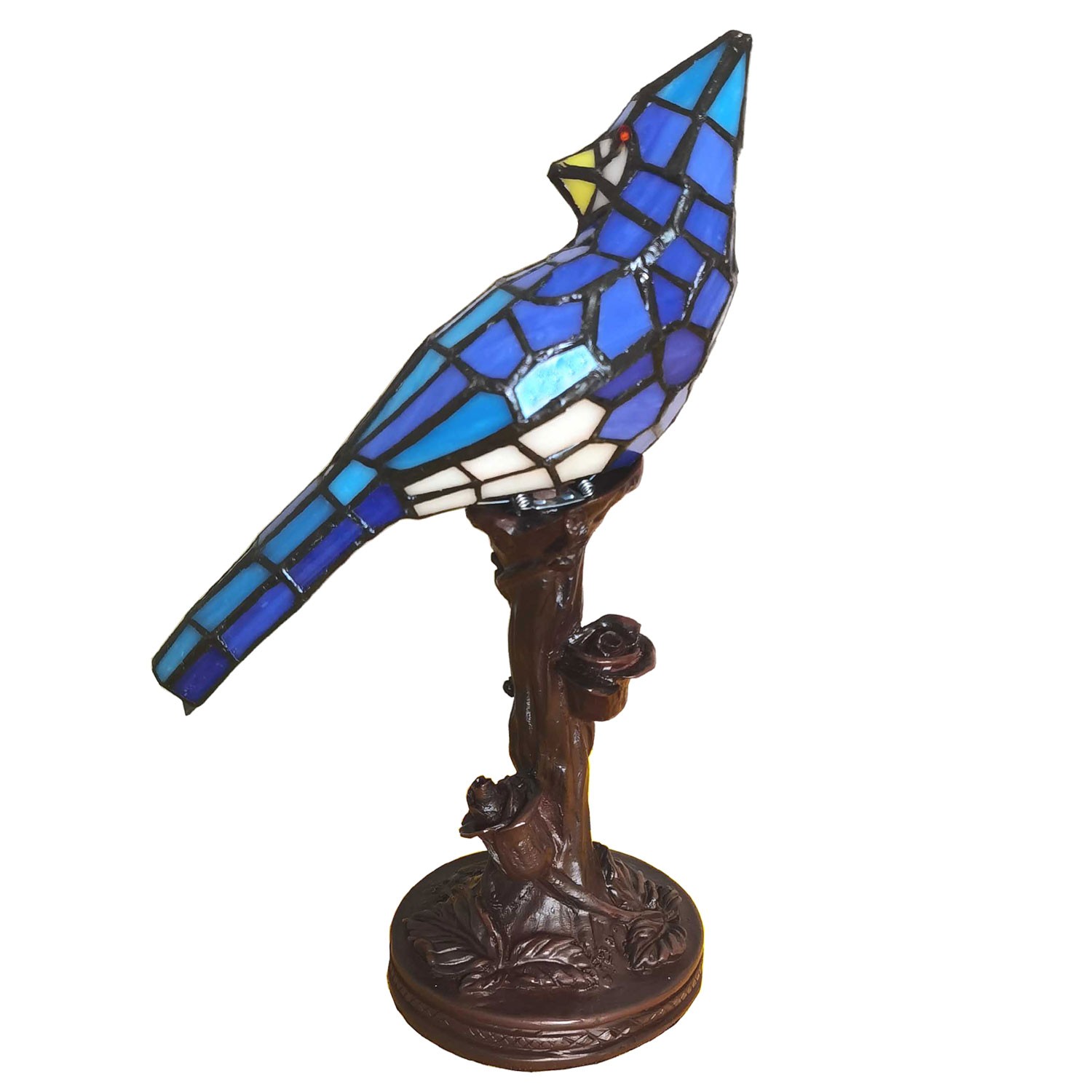 Stolní lampa Tiffany Blue Parrot - 15*12*33 cm E14/max 1*25W Clayre & Eef Stolní lampa Tiffany Blue Parrot - 15*12*33 cm E14/max 1*25W Clayre & Eef