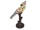 Stolní lampa Tiffany White Parrot - 15*12*33 cm E14/max 1*25W Clayre & Eef