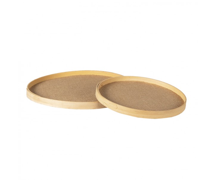 Sada 2 ks podnosů Doreen - Ø 40*3 / Ø 31*3 cm Clayre & Eef