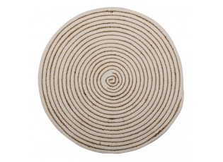 Kulaté pruhované jutové prostírání - Ø 40*1 cm 