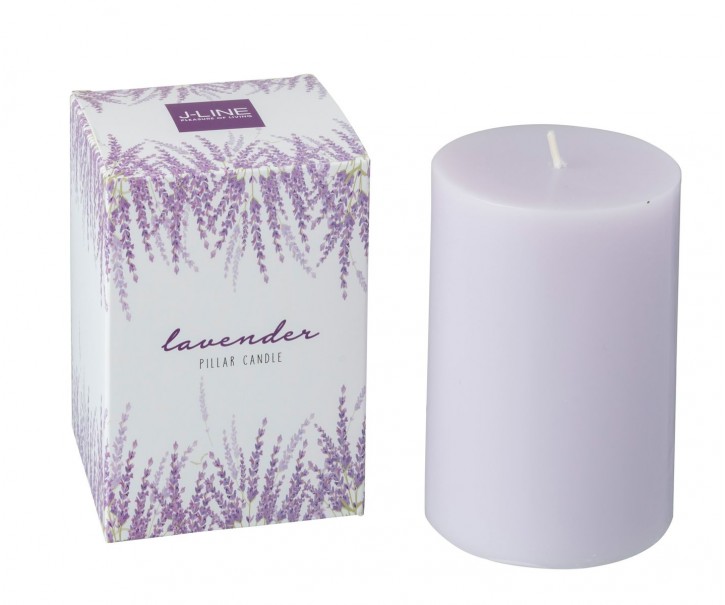 Vonná svíčka v dárkové krabičce Lavender - Ø 7*10 /40h J-Line by Jolipa