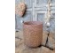 Růžovo-zlatý skleněný svícen Tobri – Ø 8*9 cm Light & Living