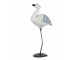 Dekorace modro-bílý dřevěný ptáček - 13*9*31 cm J-Line by Jolipa