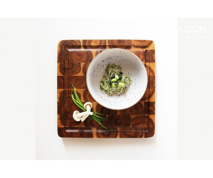 Dřevěné servírovací a krájecí prkénko z akáciového dřeva - 30*30cm HKLIVING