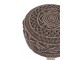 Bavlněný sedák Macrame taupe na dřevěných nožkách - Ø 40*30cm J-Line by Jolipa