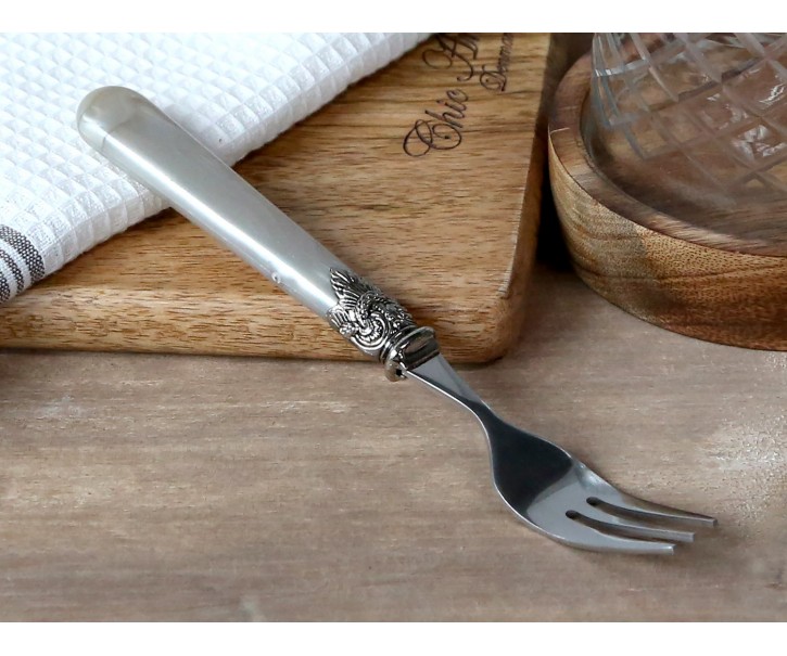 Dezertní vidlička antique champagne Linas - 17cm Chic Antique