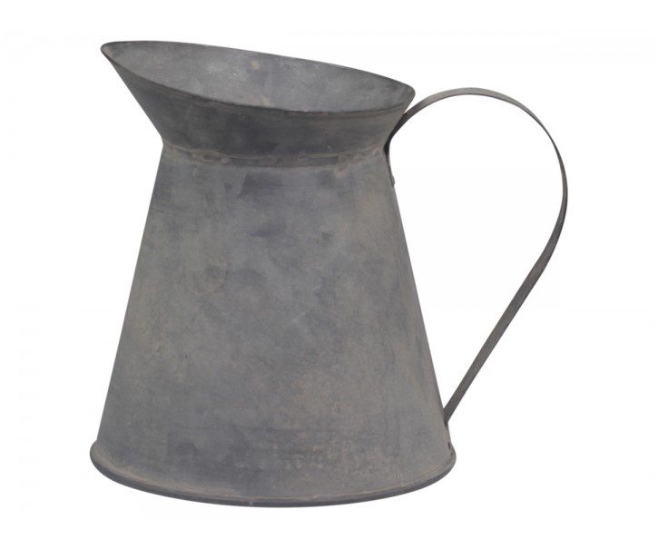 Dekorační plechový retro džbánek Jougy - Ø 12*13 cm Chic Antique