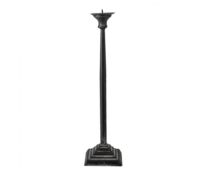 Kovový černý svícen s patinou Tilly - Ø 10*31 cm Clayre & Eef