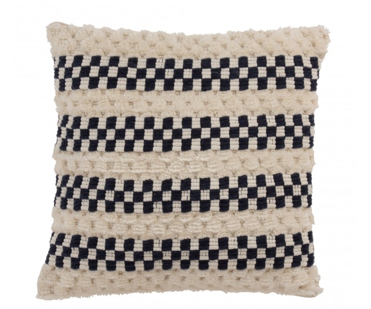 Kémovo - modrý polštář s kostkou Checkers - 45*45cm J-Line by Jolipa