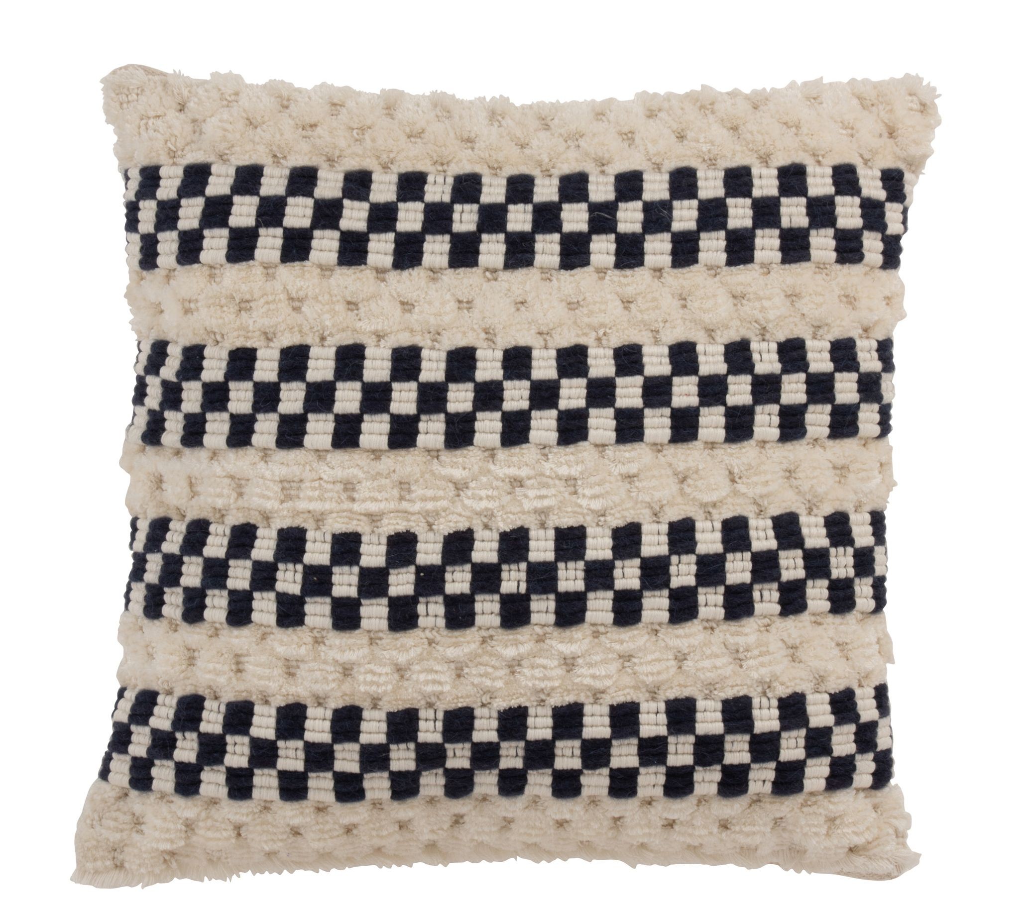 Kémovo - modrý polštář s kostkou Checkers - 45*45cm