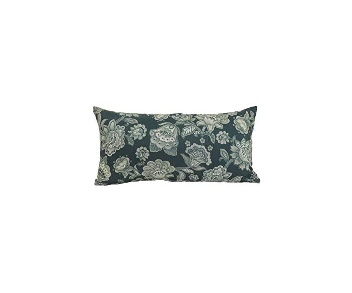Krémovo - zelený polštář s květy Imbali - 45*45cm J-Line by Jolipa