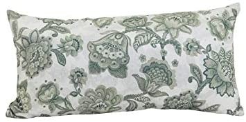 Krémovo - zelený polštář s květy Imbali - 45*45cm J-Line by Jolipa Krémovo - zelený polštář s květy Imbali - 45*45cm J-Line by Jolipa