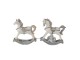 2ks Dekorativní soška houpacího koně - 7*2*8 cm Clayre & Eef