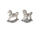 2ks Dekorativní soška houpacího koně - 7*2*8 cm Clayre & Eef