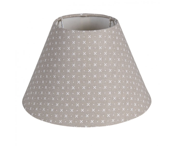 Šedo-béžové stínidlo se vzorem Tami - Ø 25*16 cm Clayre & Eef
