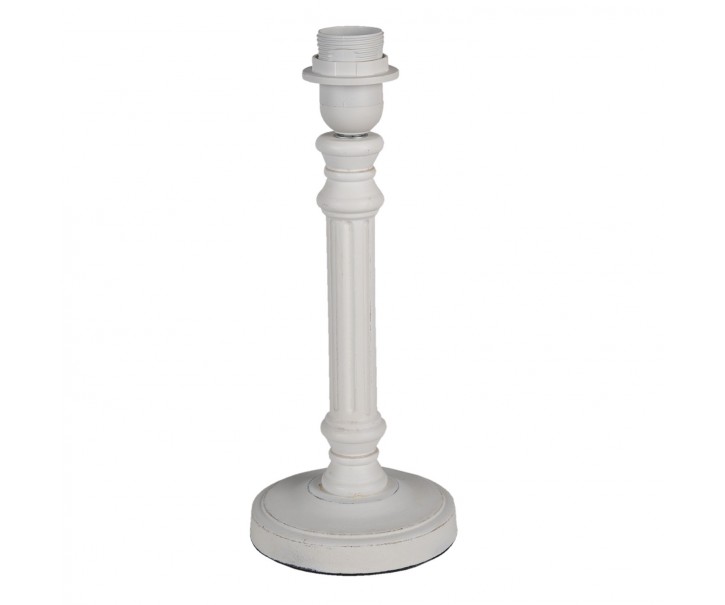 Bílá dřevěná noha k lampě Irma - Ø 12*31 cm Clayre & Eef