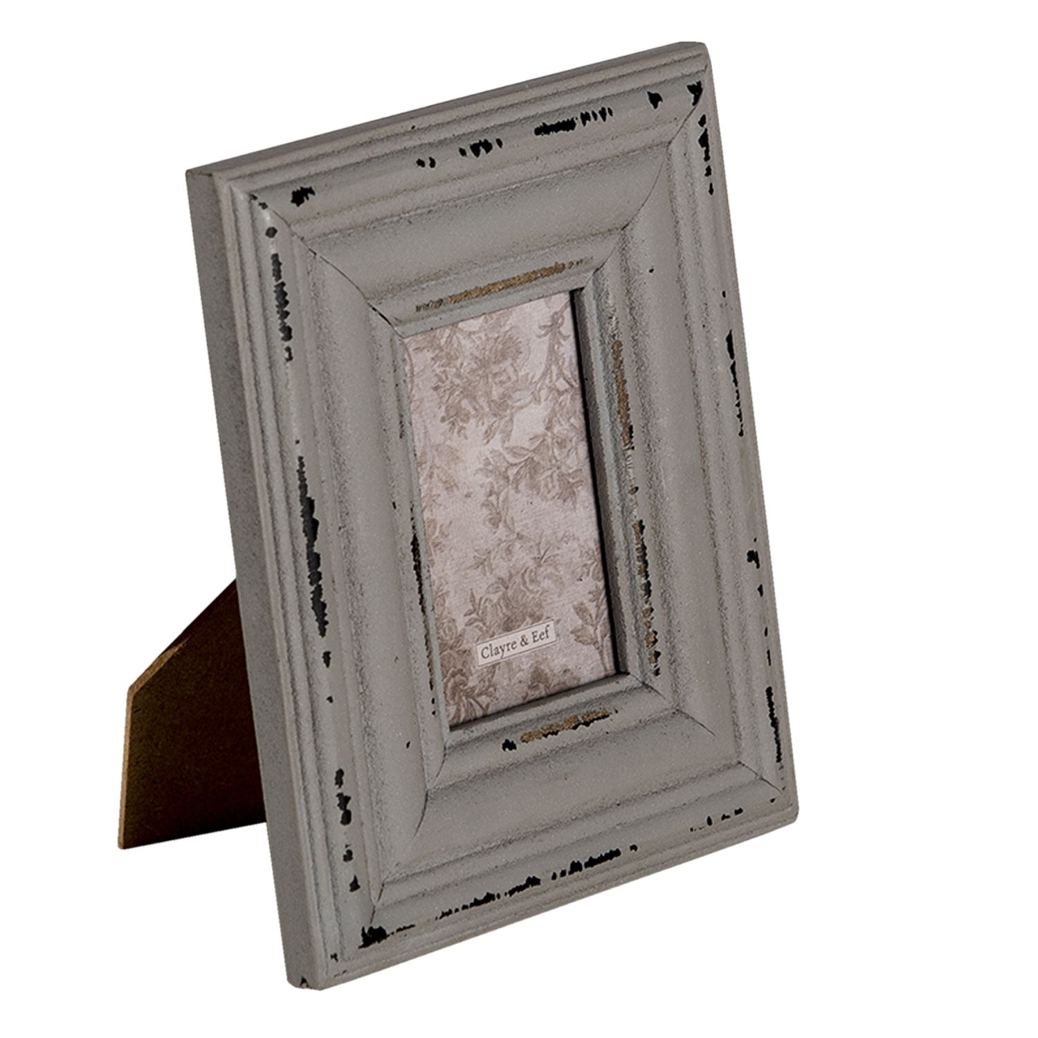 Šedý dřevěný fotorámeček - 11*1*14 cm / 5*7 cm Clayre & Eef Šedý dřevěný fotorámeček - 11*1*14 cm / 5*7 cm Clayre & Eef