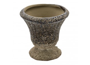 Keramický šedý květináč v antickém stylu Declan - Ø 9*9 cm