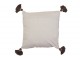 Hnědý károvaný polštář Araza old brown se střapci - 45*45 cm Light & Living