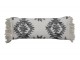 Bílo-černý polštář Rimago s ornamenty a třásněmi - 70*30 cm Light & Living