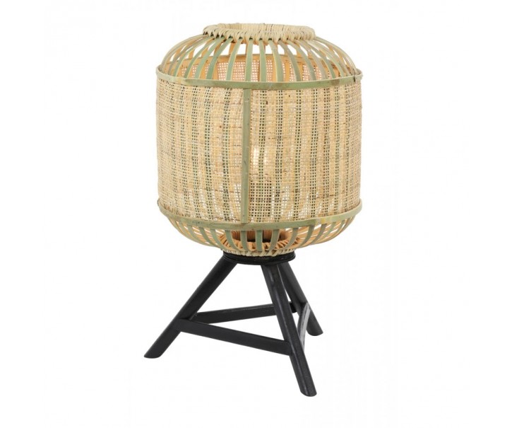 Přírodní bambusová lampa Alifia na nožkách s výpletem - Ø 37*60cm / E27 Light & Living