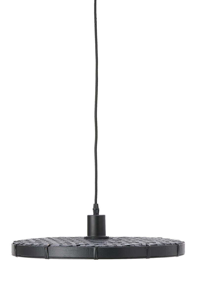 Černé ratanové světlo Paloma s výpletem - Ø 40*3cm / E27 Light & Living Černé ratanové světlo Paloma s výpletem - Ø 40*3cm / E27 Light & Living