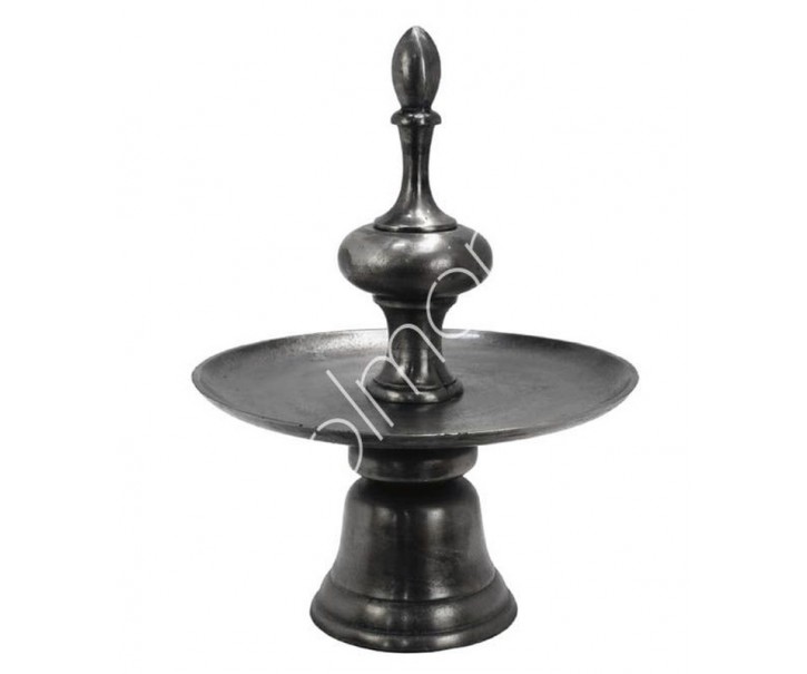Šedý kovový jednopatrový etažér Pew - Ø 34*47 cm Colmore by Diga