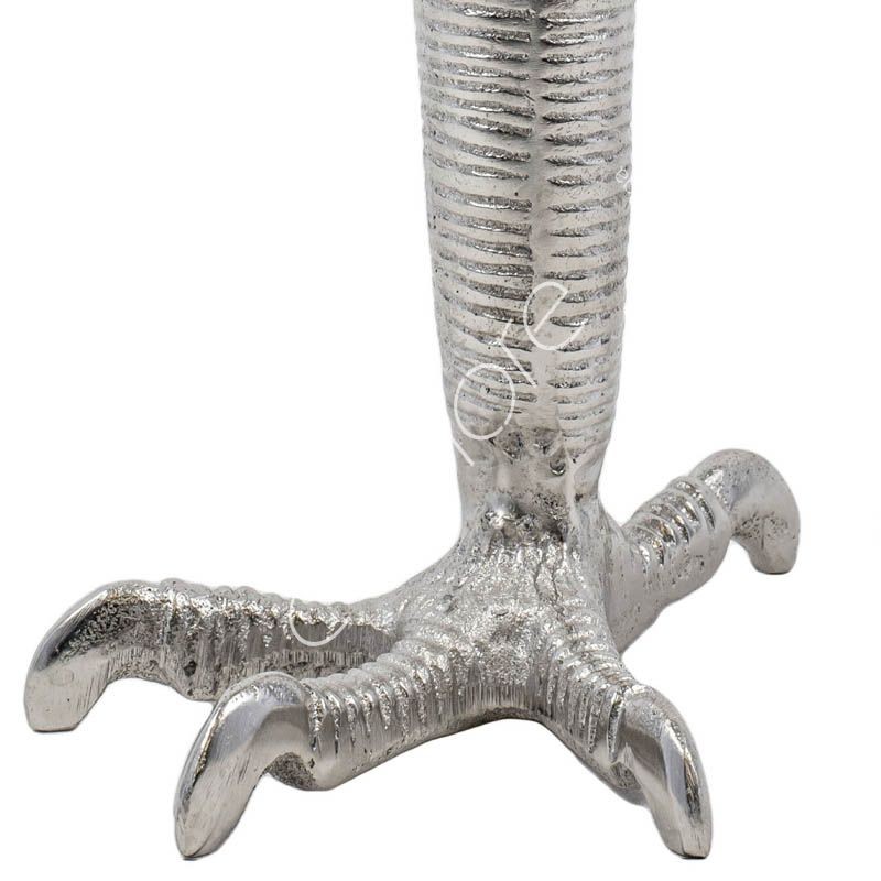 2ks stříbrný kovový svícen ve tvaru slepičích nohou Claw - 11*16*18cm Colmore by Diga 2ks stříbrný kovový svícen ve tvaru slepičích nohou Claw - 11*16*18cm Colmore by Diga
