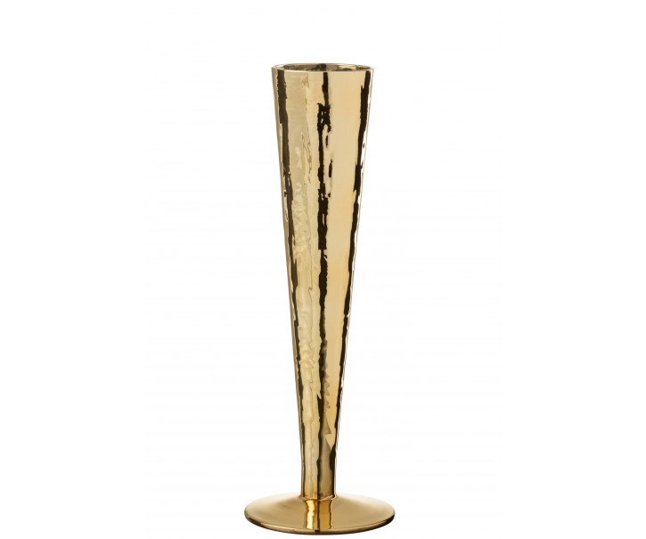 Zlatá sklenička na šampaňské Glass golden - Ø 7*23 cm J-Line by Jolipa