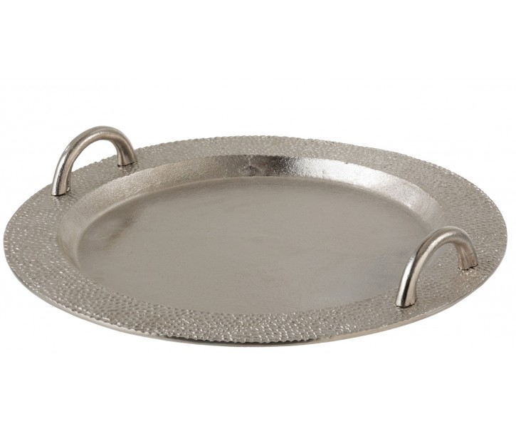 Stříbrný podnos s uchy Mauty - Ø 44*7 cm J-Line by Jolipa