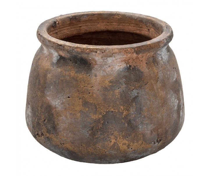 Hnědá terakotová váza Ferne - Ø 21*16 cm Clayre & Eef