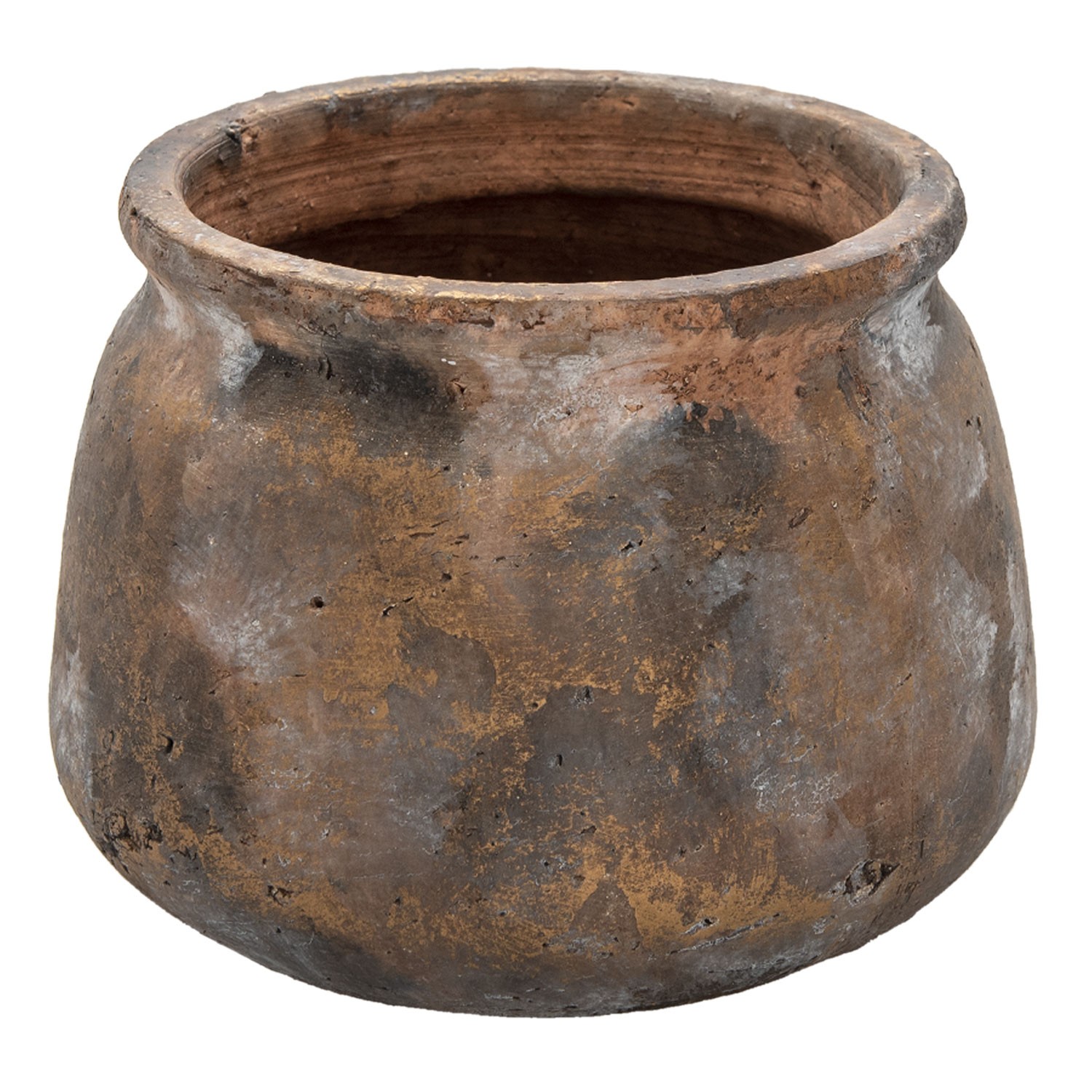 Hnědá terakotová váza Ferne - Ø 21*16 cm