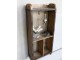 Hnědá dřevěná retro nástěnná skříňka na klíče - 26*12*60cm Chic Antique